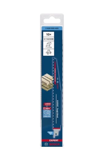 Bosch Hoja De Sierra De Sable Expert Â  Tough Woodâ   S 1142 Khm, 10 Piezas 2608900405