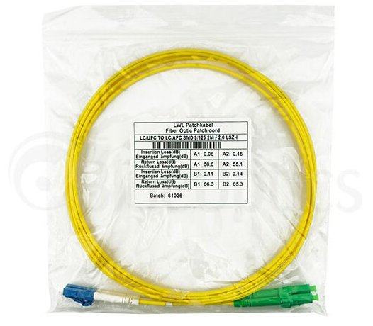Blueoptics Lwl Cable De Red Duplex Lc-Upc / Lc-Apc Sm Os2 5,0m