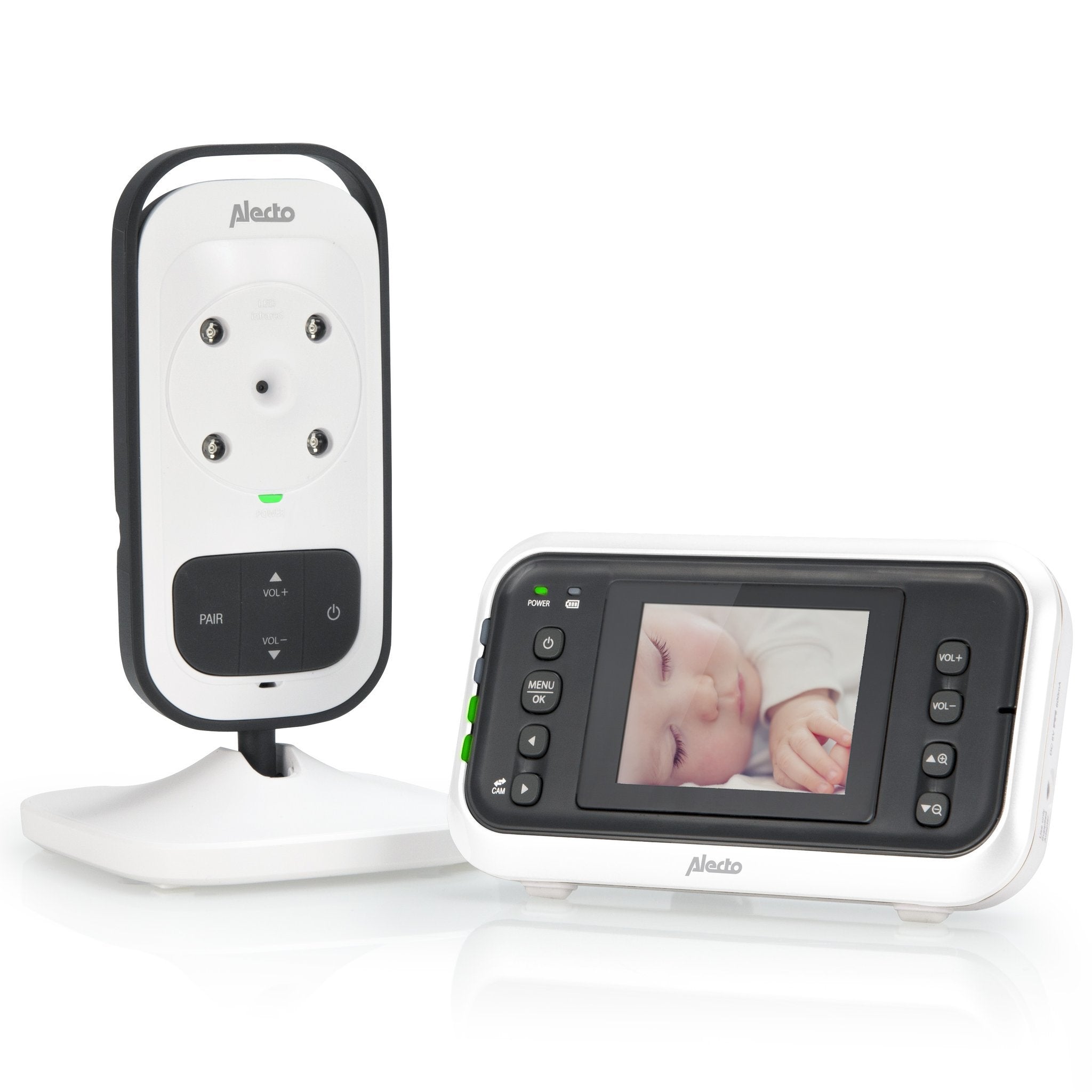 EAN 8712412576333 - Alecto DVM-75 video-monitor para bebés Antracita, Blanco imagen 1