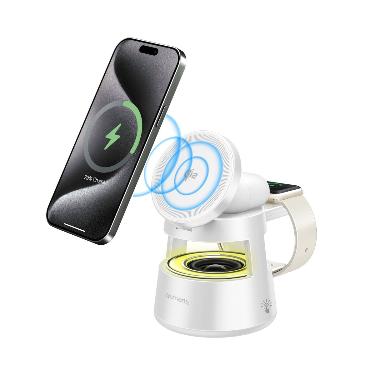 4smarts Qi2 Ladestation Aura Sound Wei