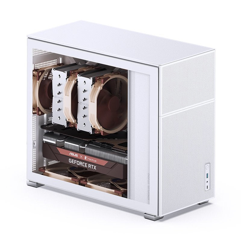 Jonsbo D41 Mesh Atx Carcasa, Tempered Glass - Blanco