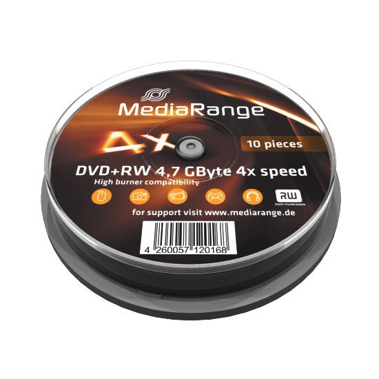 Mediarange Mr451 Dvd En Blanco 4,7 Gb Dvd+Rw 10 Pieza(S)
