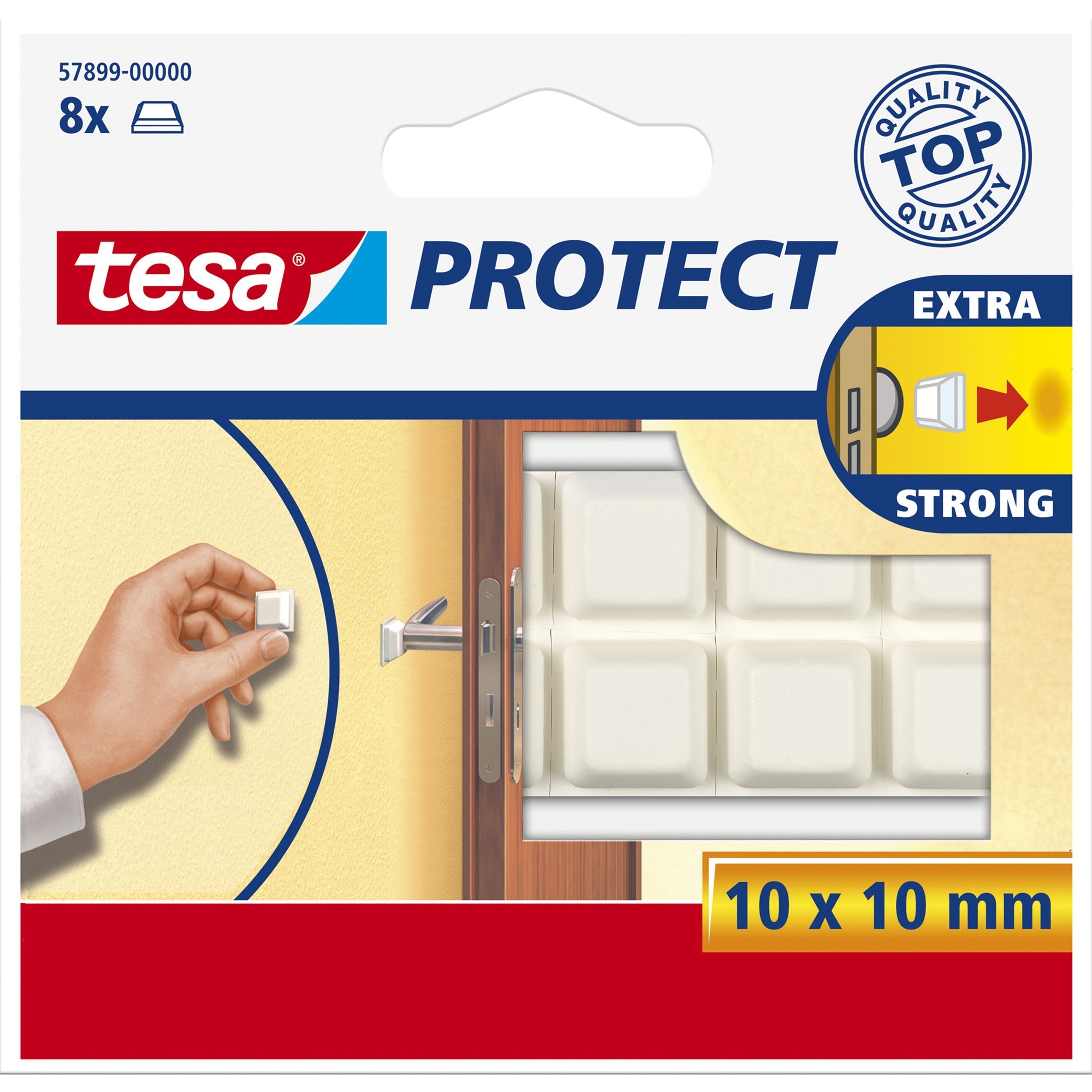 Tesa Protect Protector Tampón Cuadrado 10 X 10 Mm Blanco 8uds.