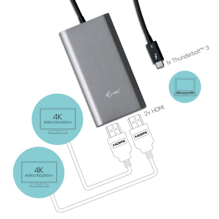 I-Tec Adapter Thunderbolt 3 > Dual Hdmi 60hz