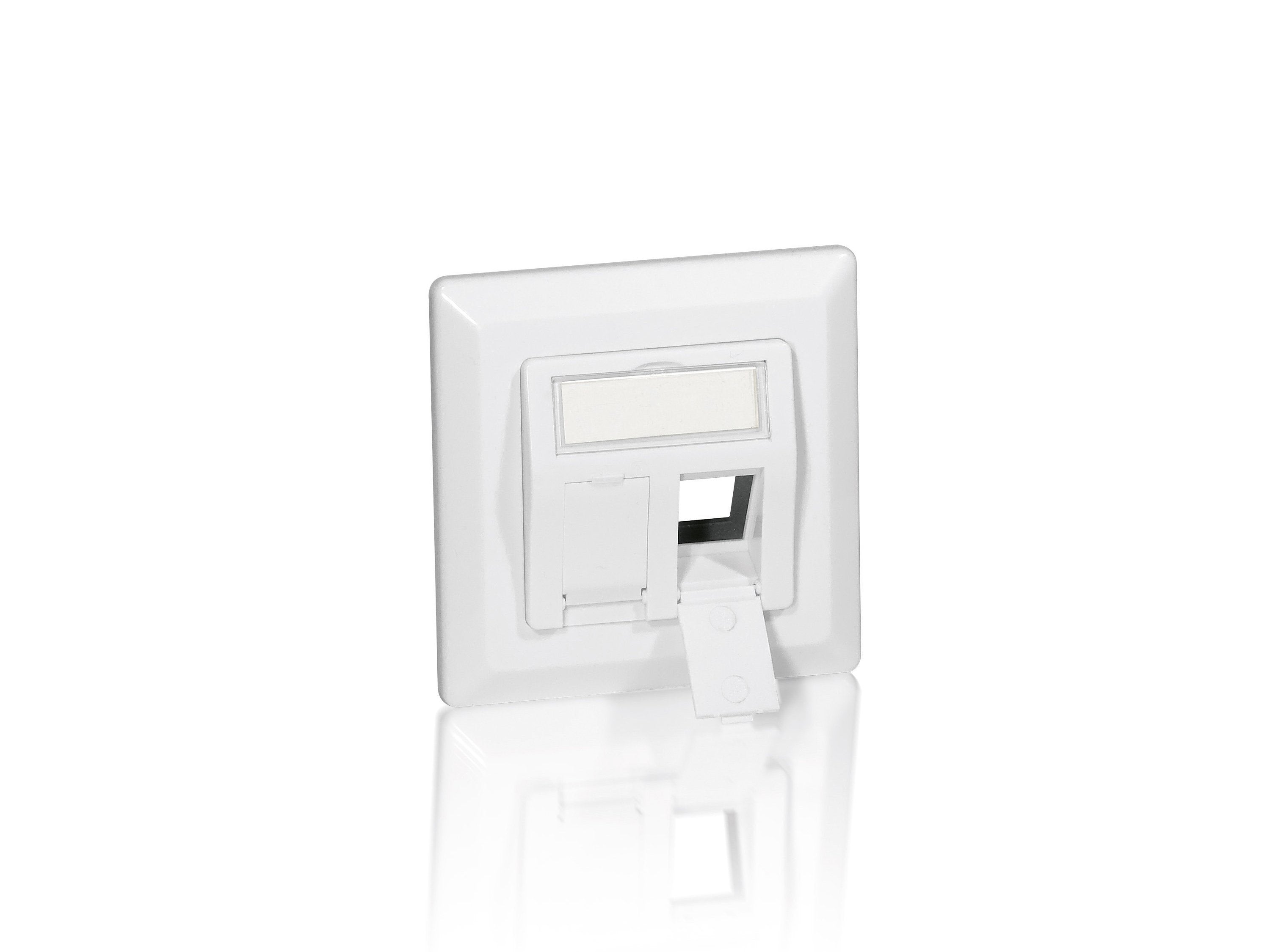 Marco Roseta   50 X 50 Para 2 Conectores Keystone 45º  Color Blanco
