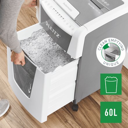 EAN 4002432124138 - Leitz 80160000 triturador de papel Microcorte 55 dB 22 cm Gris, Blanco imagen 8