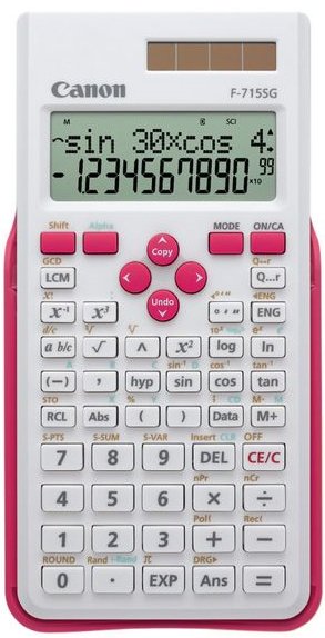 Canon F-715sgcalculadora Cientfica10 Dgitos + 2 Exponentespanel Solar, Baterablanco Con Magenta