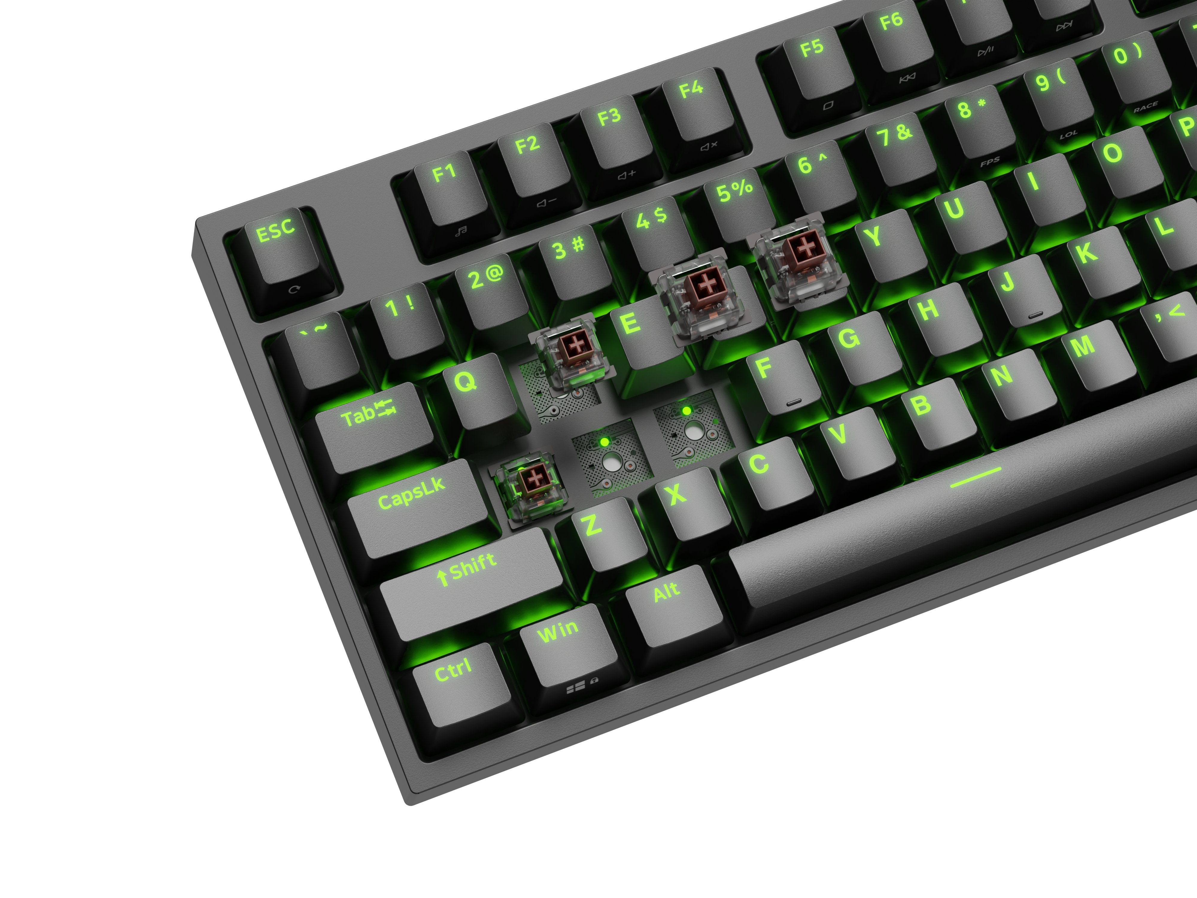 Genesis Thor 404 Tkl Rgb Mechanical Gaming Keyboard, Kailh Box Brown V2 Switch, Us Layout, Wired, Black