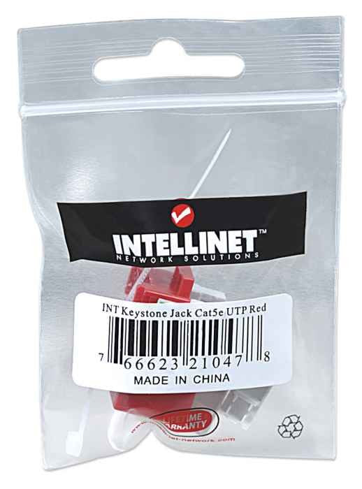Intellinet Cat5e Keystone Jack Rojo Utp Punch-Down