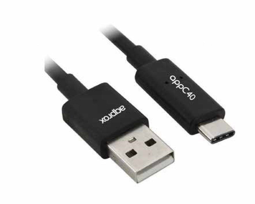 Approx Cable Usb 3.0 A Type-C 1m Conectores Metalicos Negro  Appc40