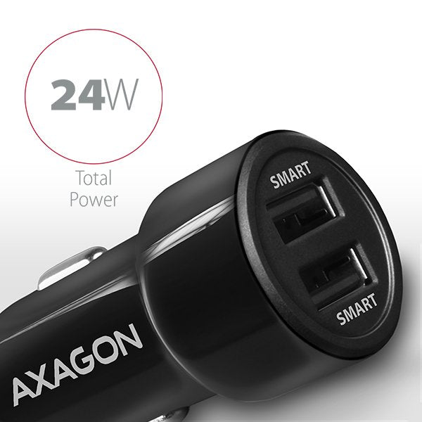 Axagon Pwc-5v5 24w Cargador De Coche 2x Port 2,4a