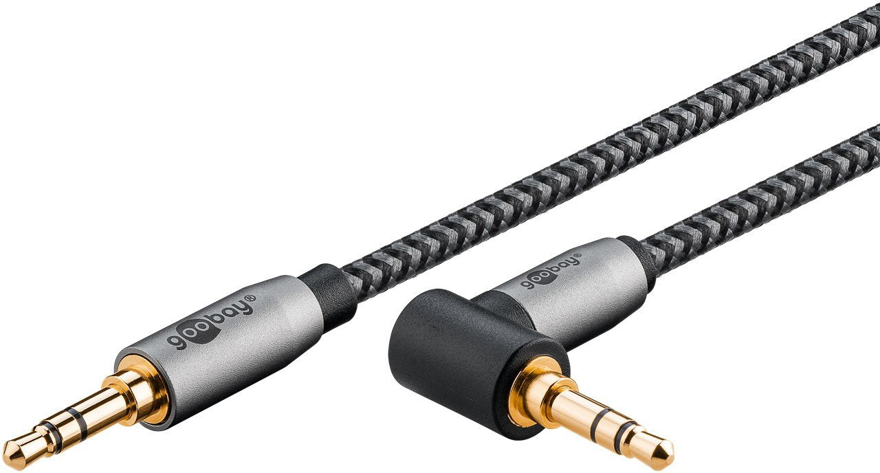 EAN 4040849652776 - Goobay 65277 cable de audio 0,5 m 3,5mm TRS Negro, Plata imagen 1