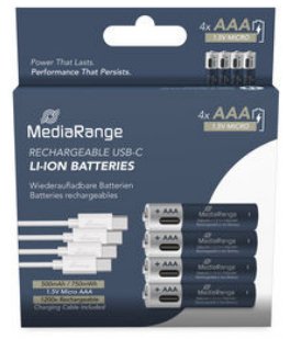 EAN 4260664875819 - MediaRange MRBAT160 pila doméstica Batería recargable AAA Ión de litio imagen 1