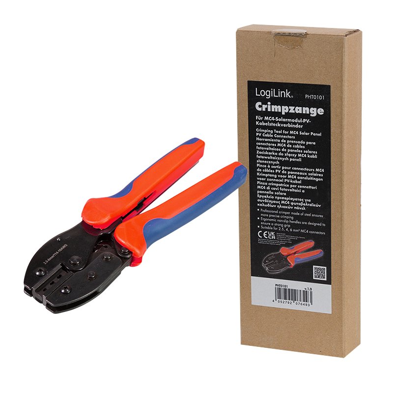 EAN 4052792076493 - LogiLink PHT0101 crimpadora Herramienta para prensar Negro, Azul, Naranja imagen 6