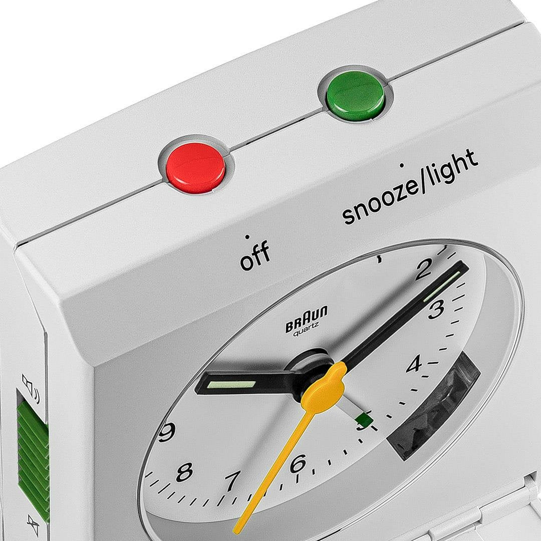 Reloj Despertador Plegable Braun Bc 05 W Cuarzo Blanco