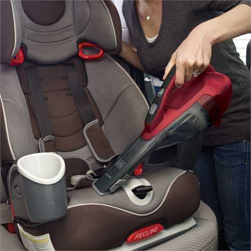 Aspirador De Mano Inalámbrico Black+Decker Dva315j-Qw En Color Rojo Potencia 10,8v Batería 1,5ah Litio