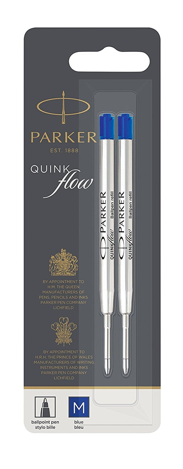 Parker 1950373 Recambio De Bolígrafo Azul Medio 2 Pieza(S)
