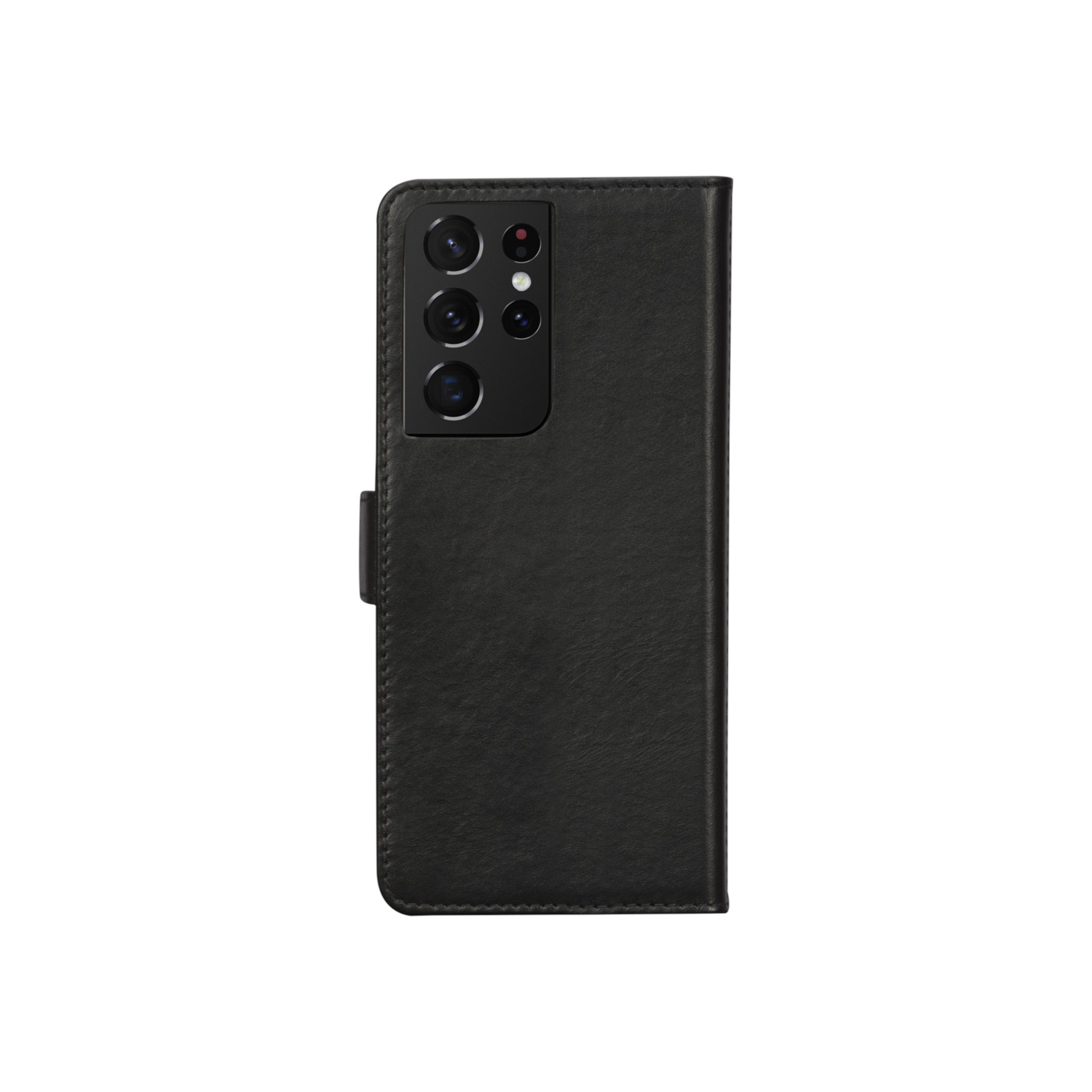 Dbramante1928 Lynge Funda Con Tapa Para Teléfono Móvil Cuero De Grano Entero Negro Para Samsung Galaxy S21 Ultra 5g