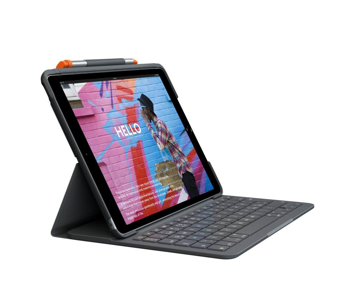 Logitech Slim Folio Grafito Bluetooth Qwerty Danés, Finlandés, Noruego, Sueco