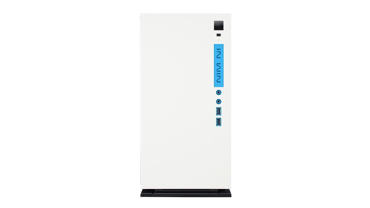 Caja Pc In Win Torre Micro Atx 301 Blanco Frontal Azul/Lateral Cristal Templado 3mm 1acfai--000060