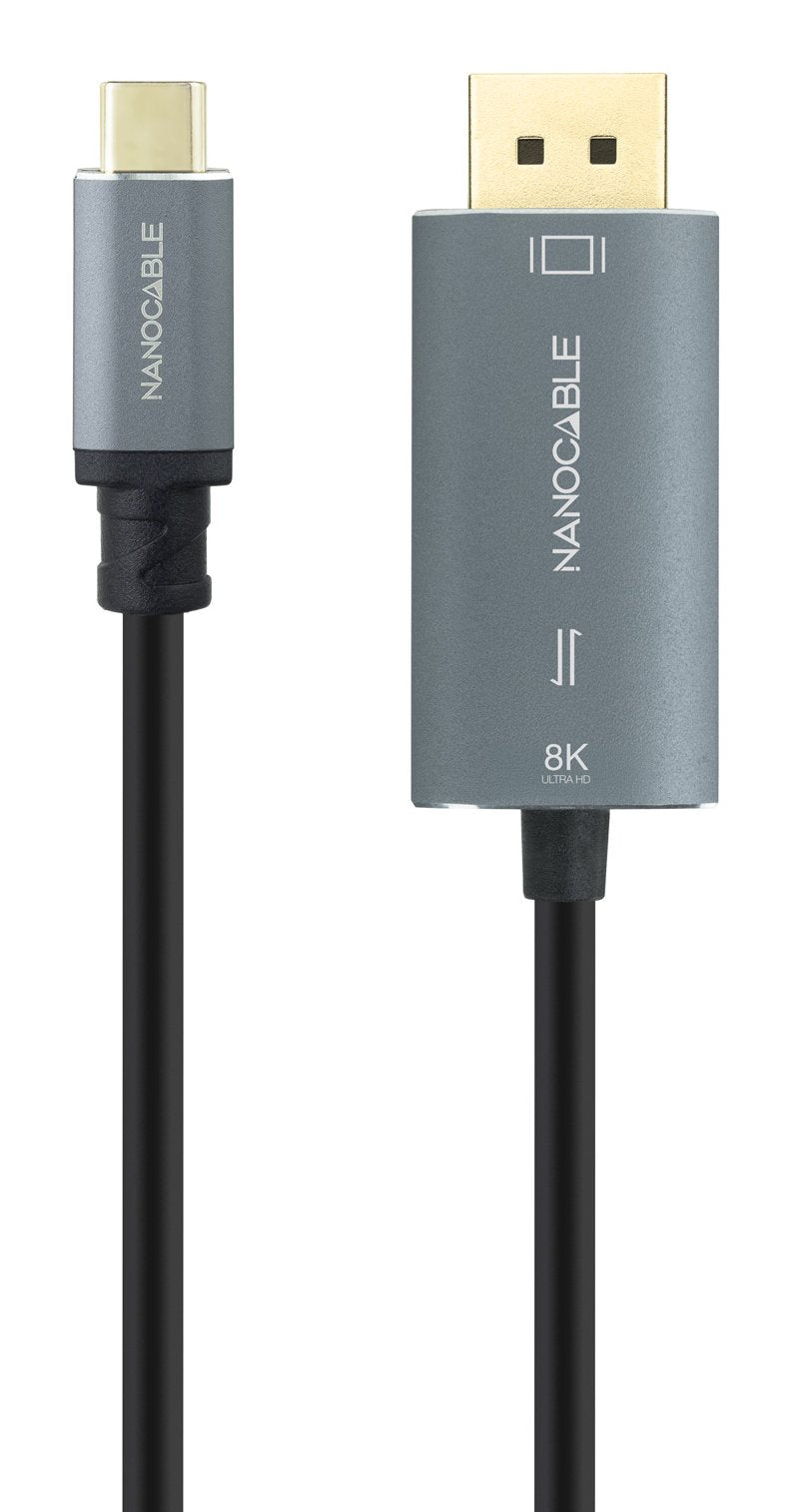 Cable Usb-C/M - Dp/M Bidireccional, Negro 2 M