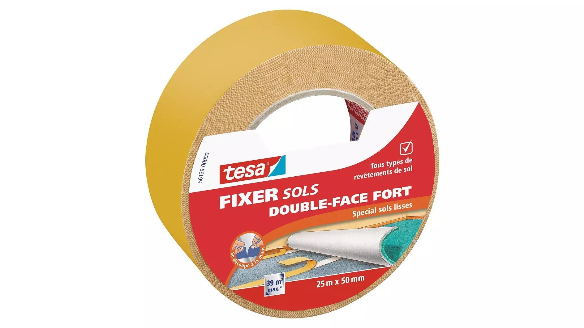 Tesa® Double-Sided Tape Universal, 25m X 50mm, Beige