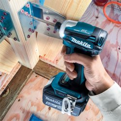 Makita Dtd172rtj Atornilladora De Impacto Con Batería 1/4" 3800 Rpm 180 Nm Negro, Azul 18 V
