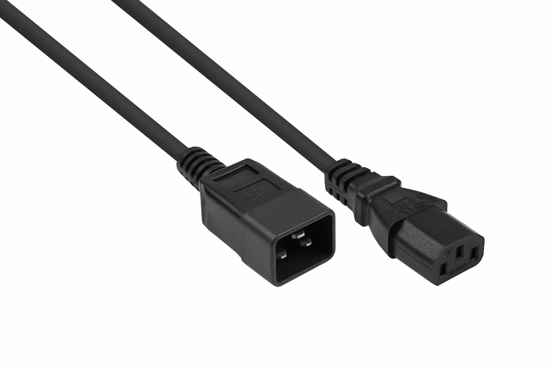 Kabelmeister Cable Alargador Iec C20 An C13 Negro. 1m