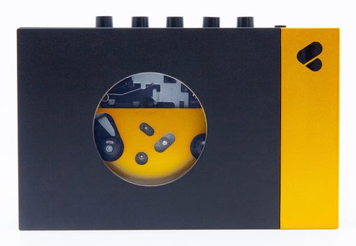 Wearerewind Amy Tragbarer Kassettenspieler Mit Bluetooth, Negro Yellow
