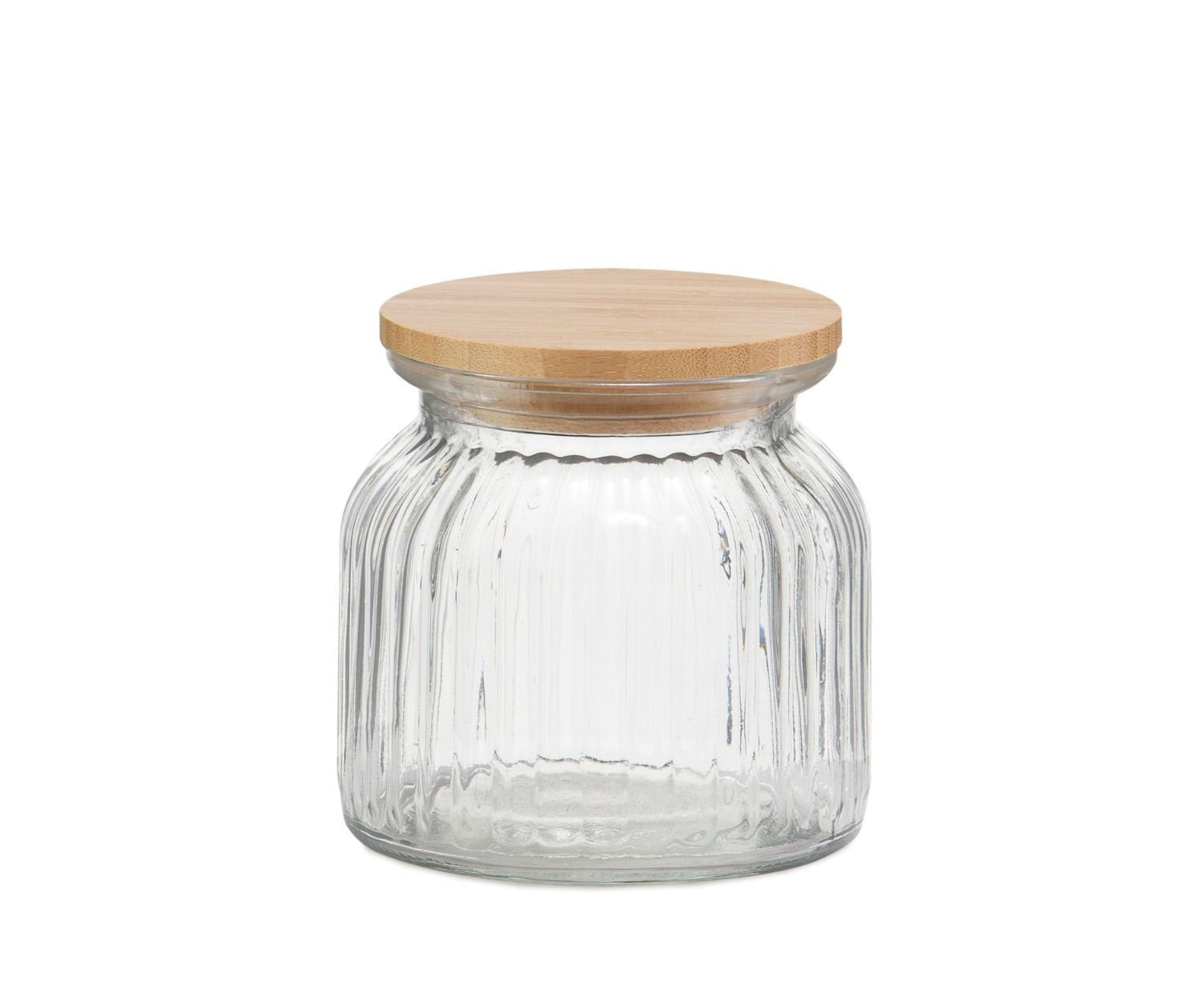 Bote Cocina Vidrio Bambú 600ml Ms72136 Andrea House