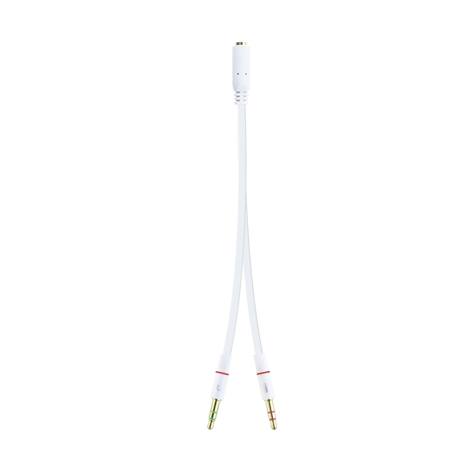 Nanocable Cable Adaptador Audio Jack 3.5mm Hembra 4 Pines A 2x Jack 3.5mm Macho 3 Pines 0.20m - Blanco