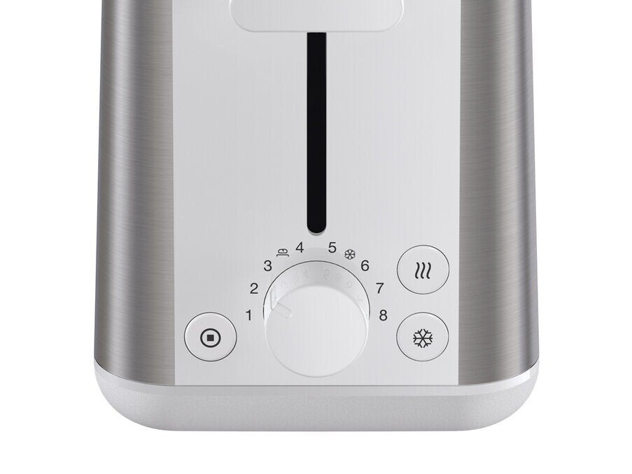 Braun Langlitz-Toster Purshine Ht 1610 Wh Acero Inoxidable/Blanco, 1,030 Vatios, Para 2 Rodajas Tostadas 0x23010044