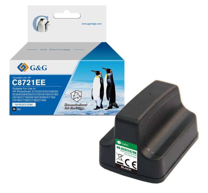 G&G Tinta Compatible Hp 363 C8721ee Xl-Negro
