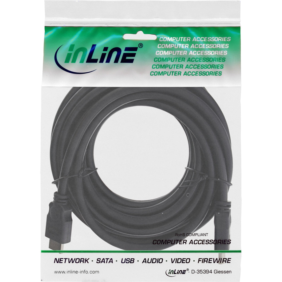 Inline Cable Hdmi Macho A Macho Negro 7.5m