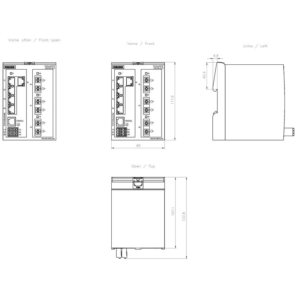 Siemens Siem 6gk5205-3bf00-2ab2 Scalance Xb205-3 2 Ie Switch - Switch - 0,1 Gbps