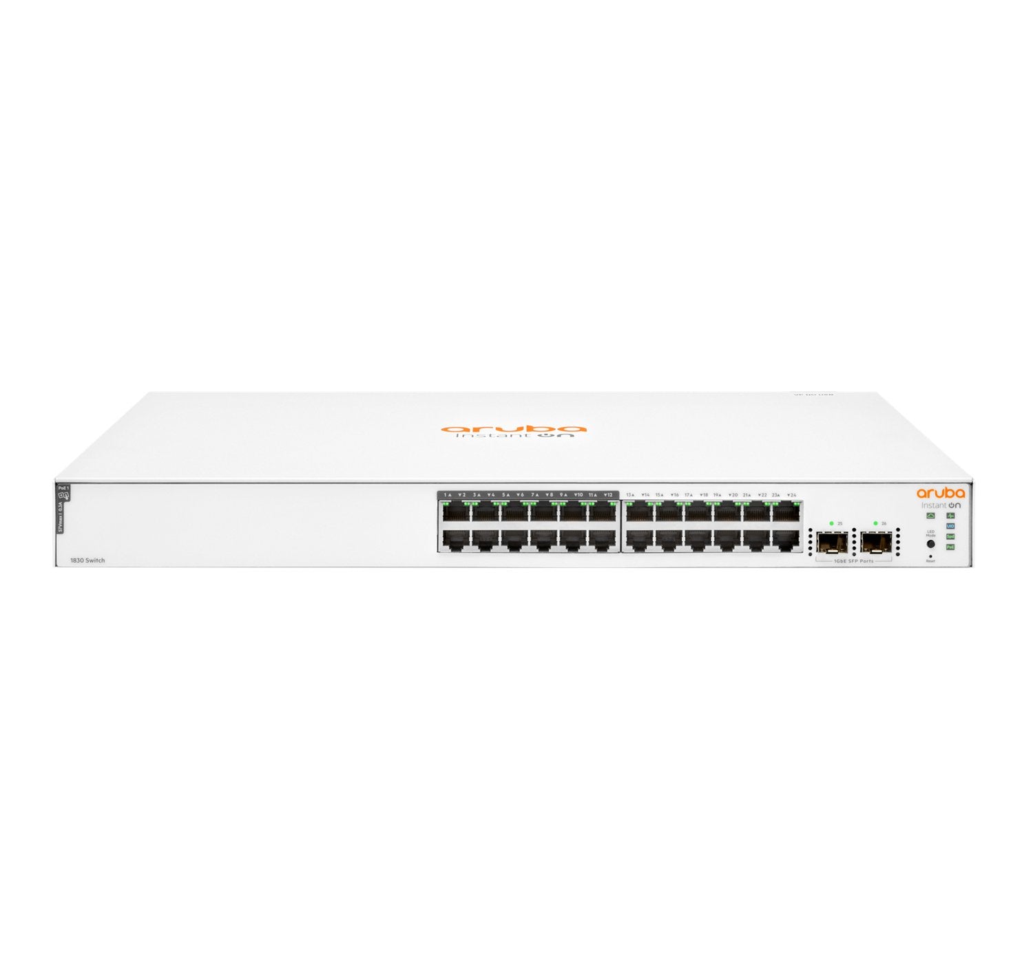 Hpe Aruba Inmant On 1830 24g 12p Class4 Poe 2sfp 195w Switch - Switch - Smart - 12 X 10 100 1000 +