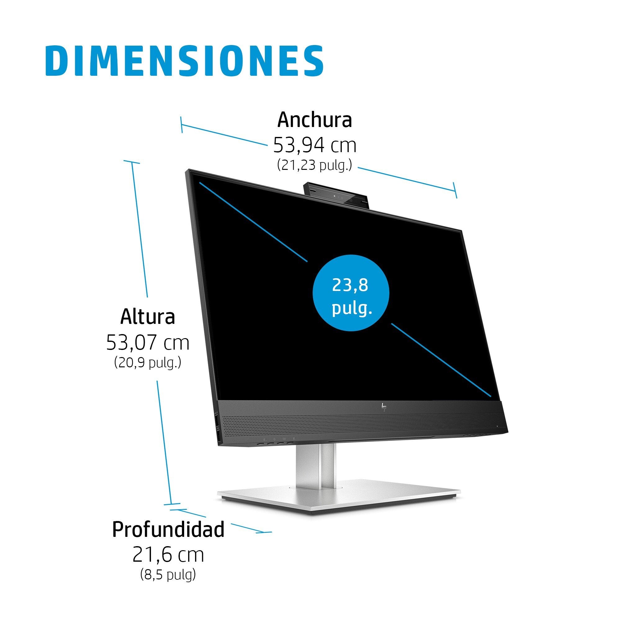 EAN 0195122021795 - HP E24mv G4 FHD Conferencing Monitor pantalla para PC 60,5 cm (23.8") 1920 x 1080 Pixeles Full HD LCD Neg imagen 10