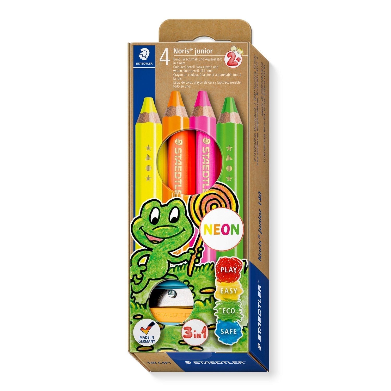 Maedtler Hntmifte Noris Junior Neon 4 Farben + Spitzer