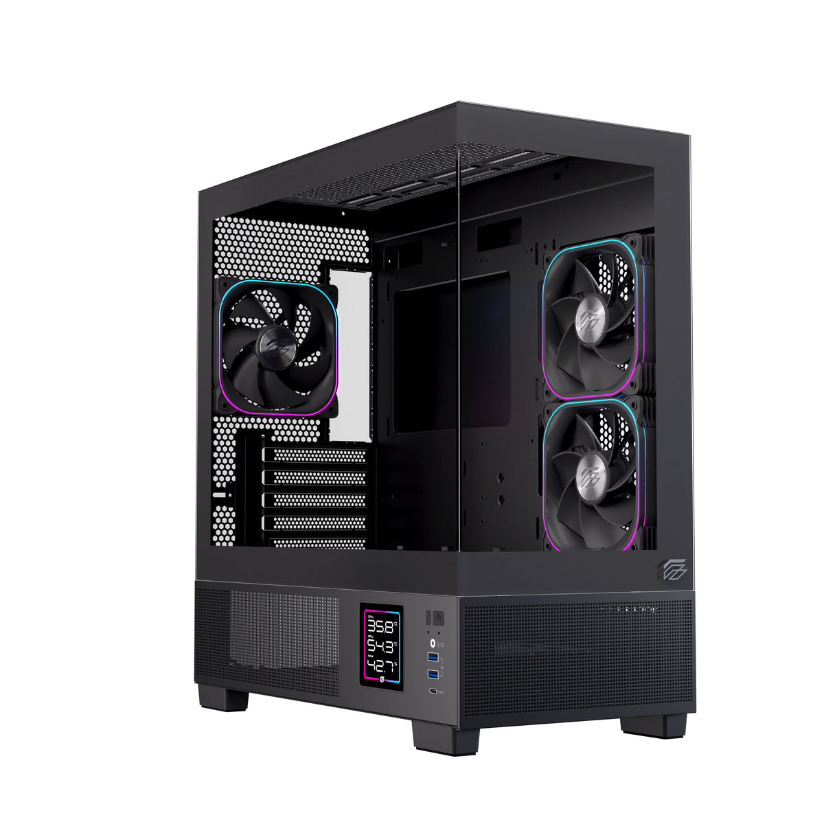 EAN 6977277360011 - Einarex EXCS-SM-51DR-B carcasa de ordenador Micro Torre Negro imagen 1