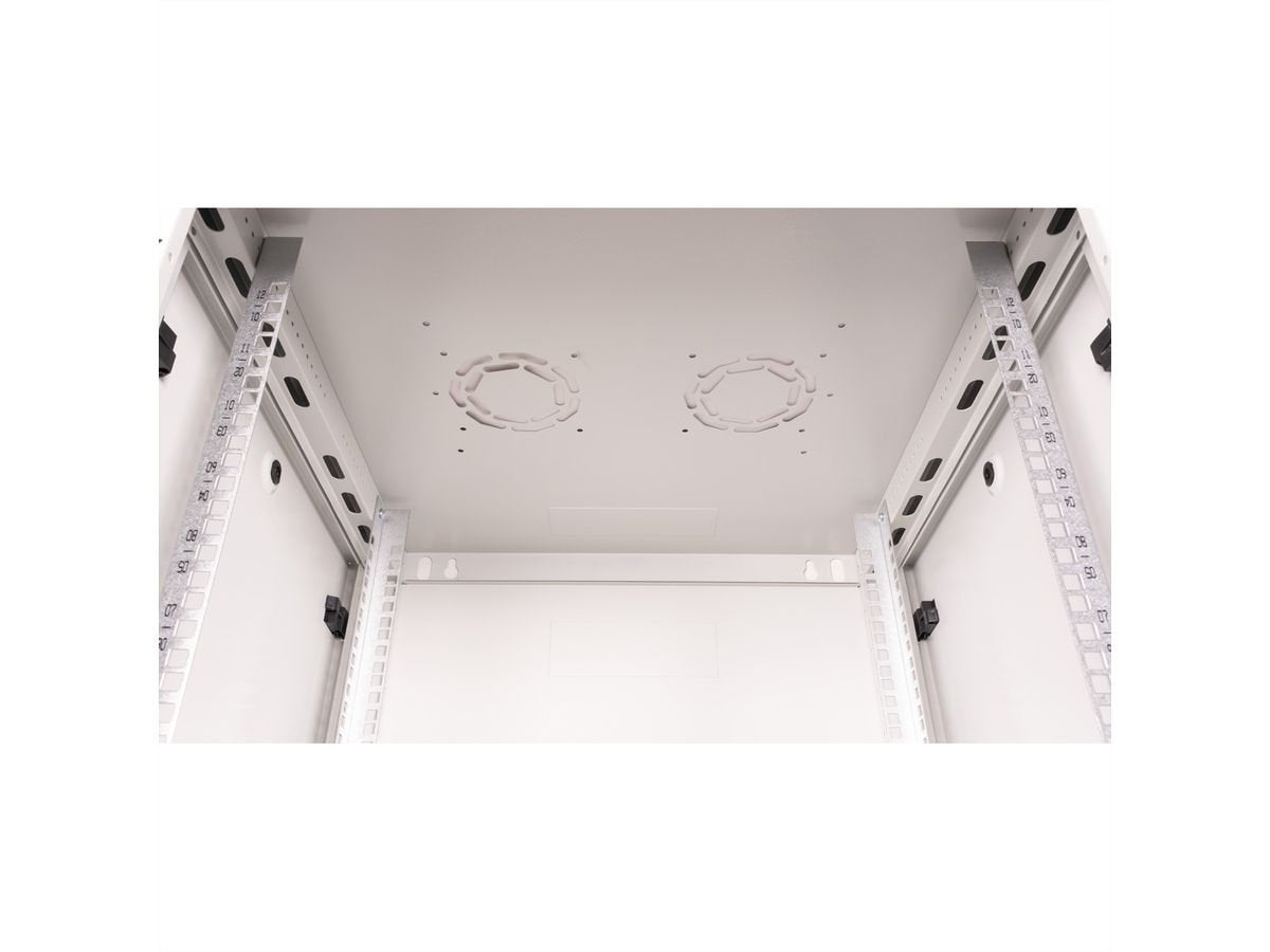 Roline 19-Zoll Wandgehuse Basic Plus 12he, 600x600 Bxt Grau