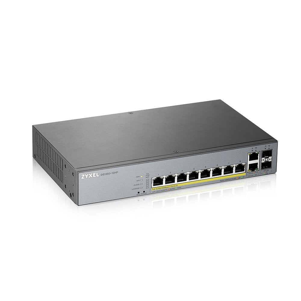 Zyxel Switch 12x Gs1350-12hp  Poe Long Range 130w