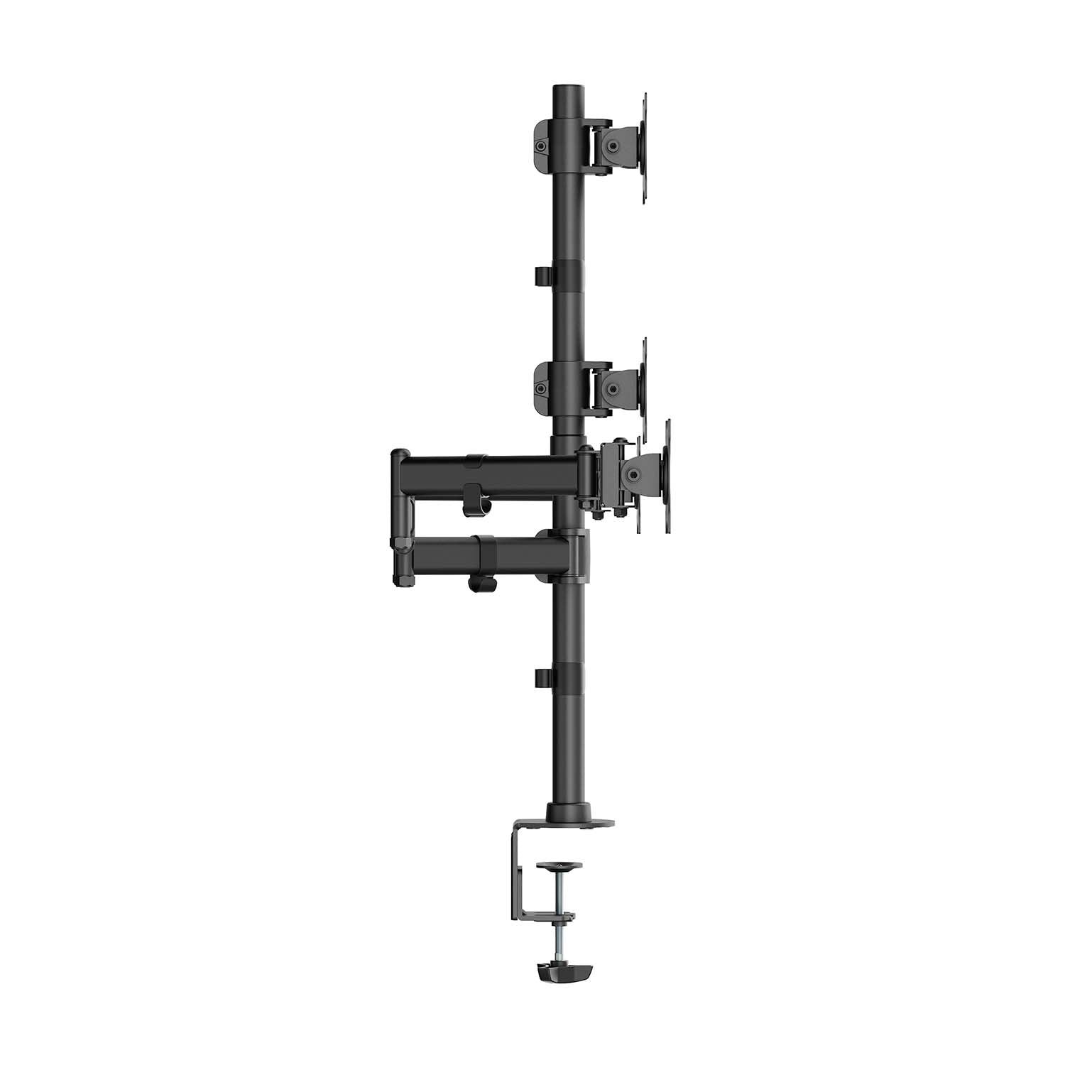 Aisens Soporte De Mesa Eco Giratorio E Inclinable Para 4 Monitores 8kg (4 Pivotes, 2 Brazos) De 13-27, Negro