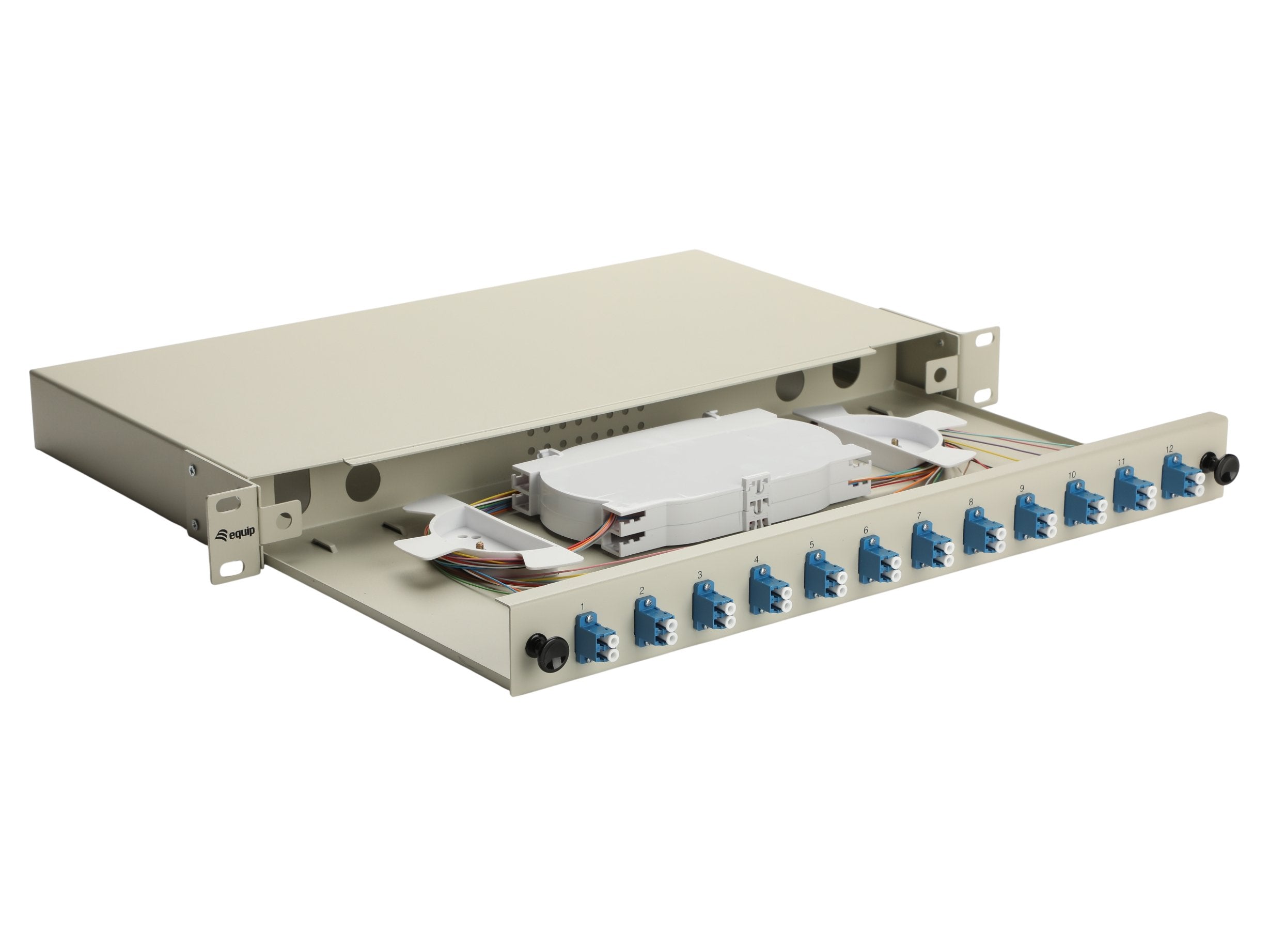 Equip Lwl-Spleisskamen 12-Port Lc-Duplex Os2 1u Komplett Gr