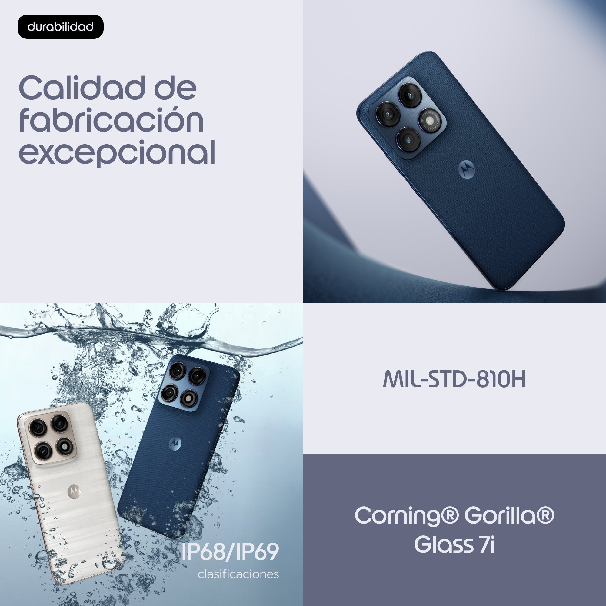 EAN 0840493616353 - Motorola edge 70 pro 17,2 cm (6.78") SIM doble Android 16.0 5G USB Tipo C 8 GB 256 GB 6500 mAh Azul oscur imagen 11