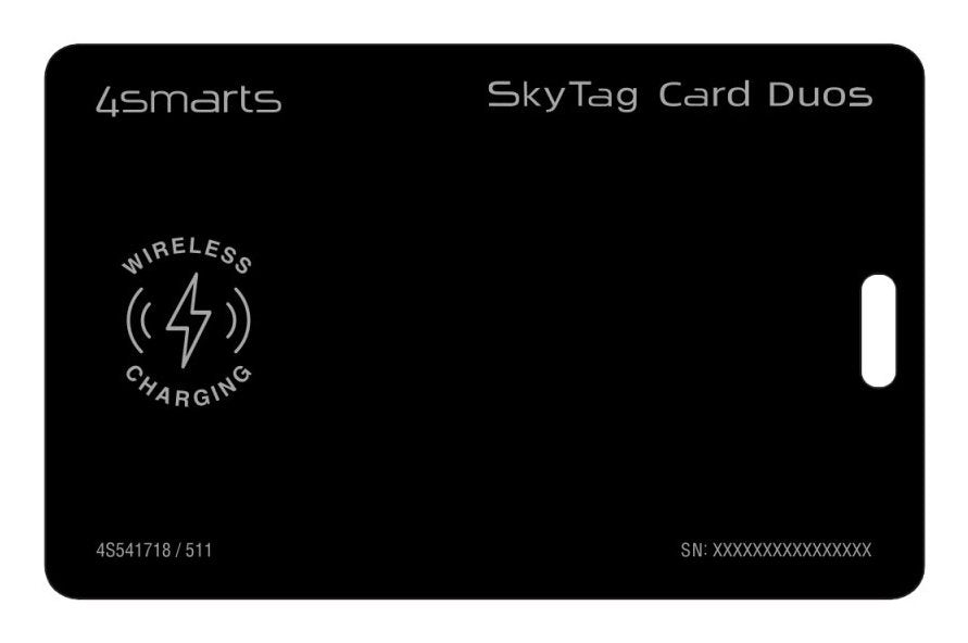 4smarts Standort-Finder Skytag Card Duos Recharge, Negro