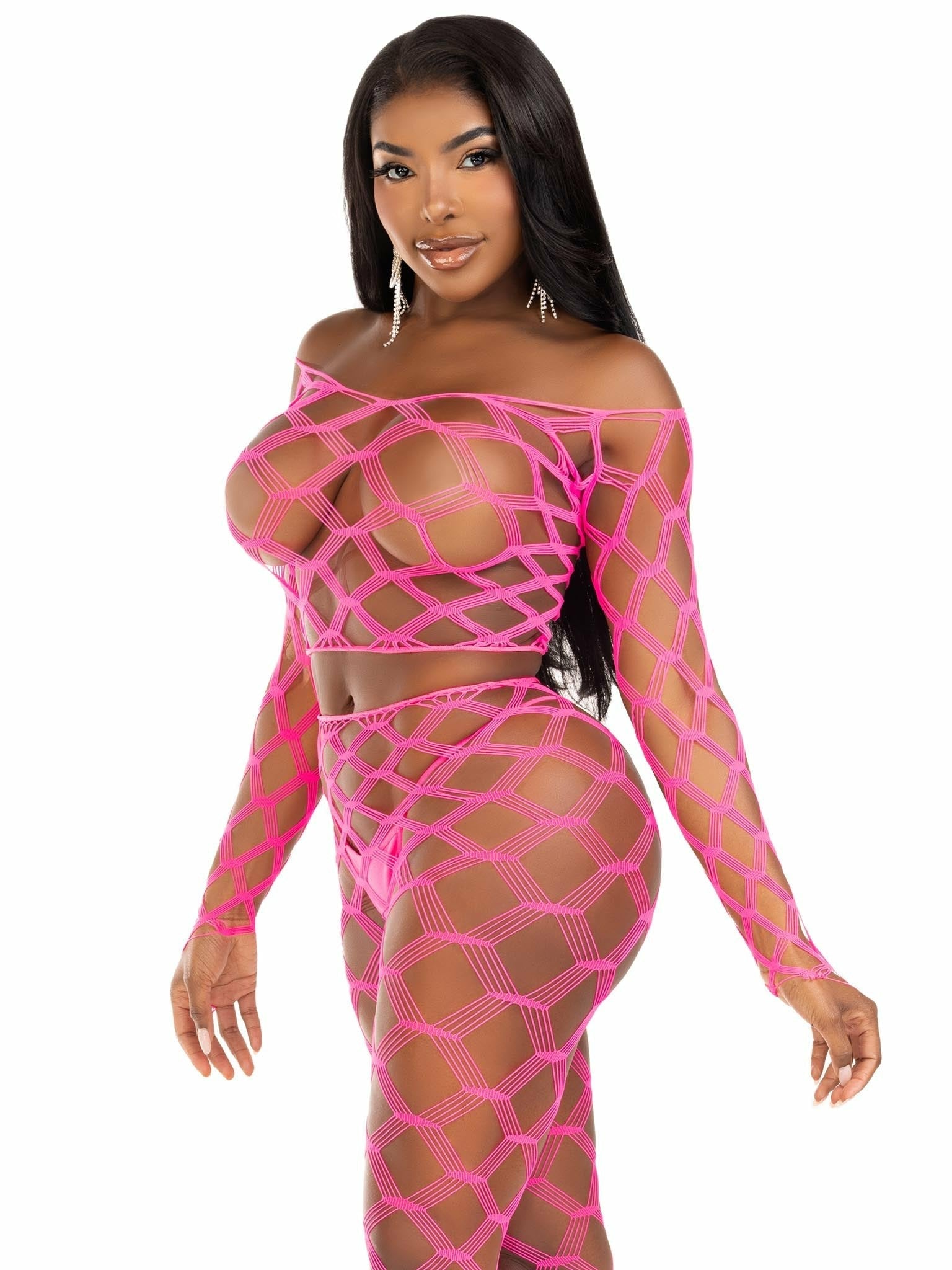 Leg Avenue - Top & Leggins Hardcore Fucsia