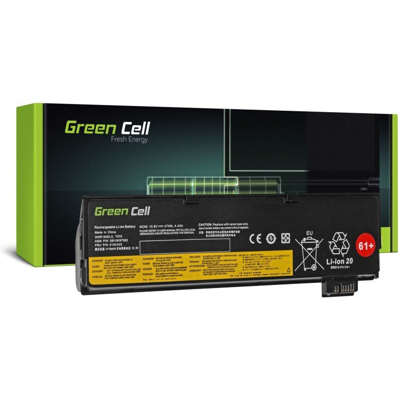 Green Cell Batería Para Lenovo Thinkpad T470 T570 A475 P51s T25 / 11,1v 4400mah