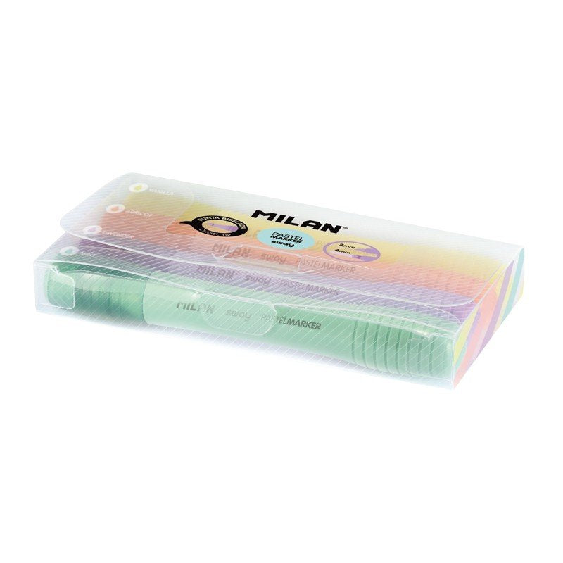 Pack 4 Rotuladores Fluorescentes Punta 2-4mm Varios En Estuche Milan