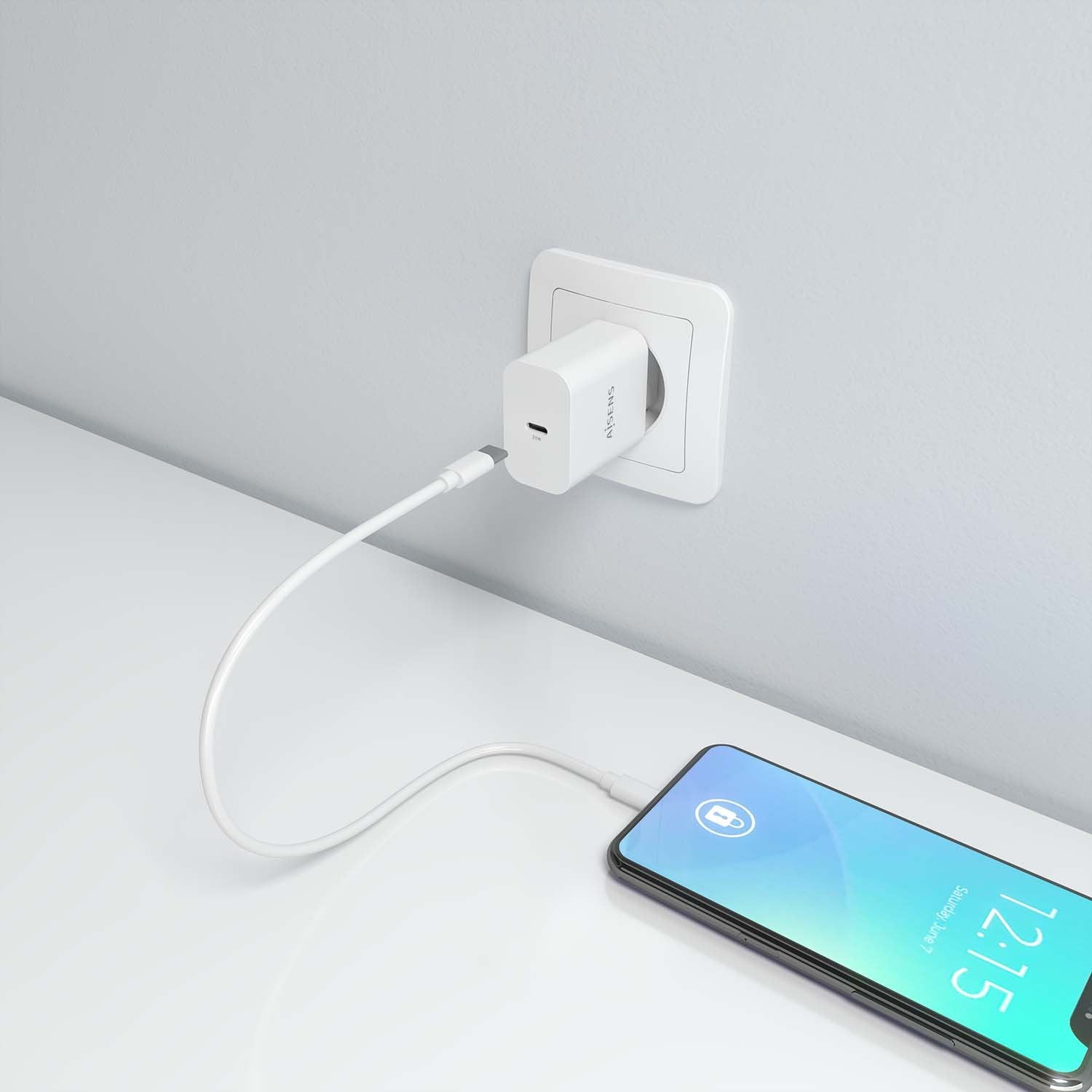 Aisens Cargador Gan 20w, 1xusb-C Pd3.0, Blanco