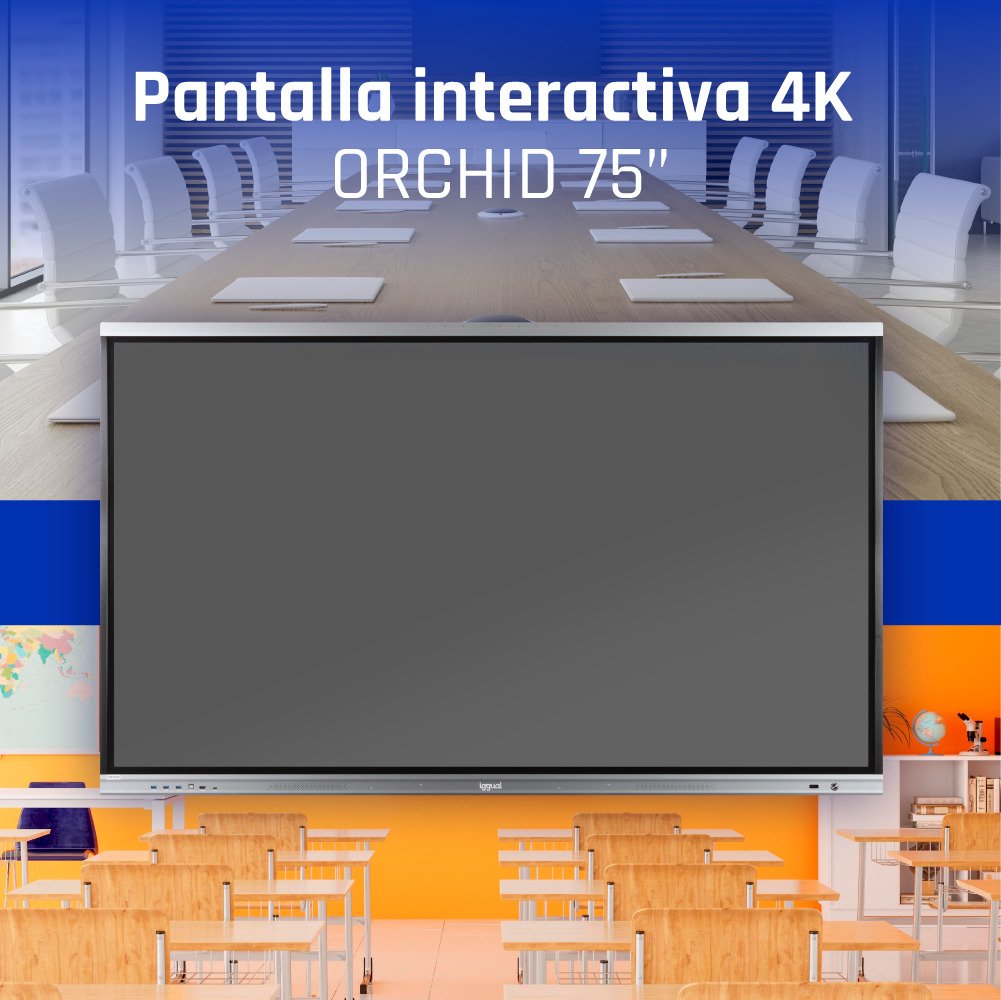 EAN 8435364318812 - iggual Orchid 75" Panel plano interactivo 190,5 cm (75") LED Wifi 400 cd / m² 4K Ultra HD Negro Pantalla  imagen 2
